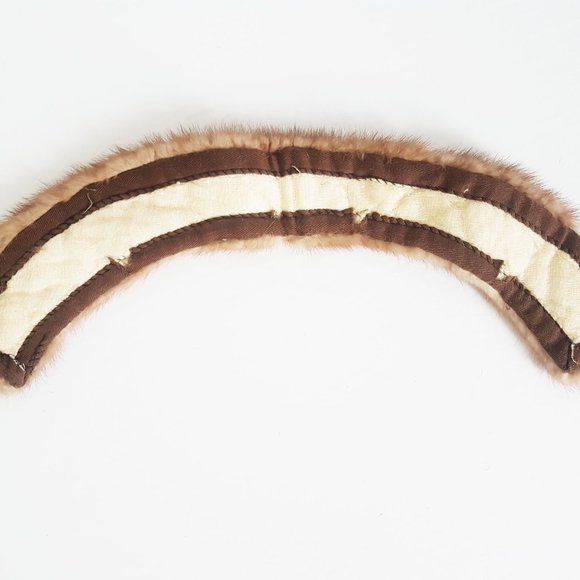 1960s Vintage Brown Mink Collar, Honey Brown Mink Fur Scarf - Picture 6 of 8